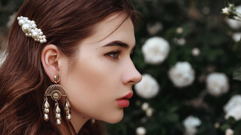 woman with barrette