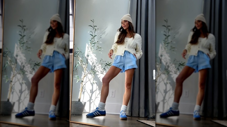 Cardigan and boxers