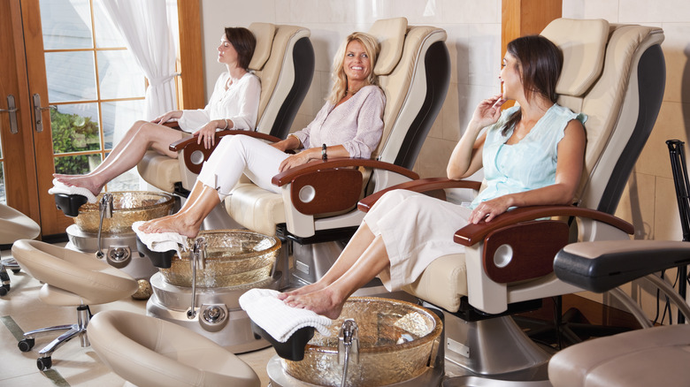 women in nail salon
