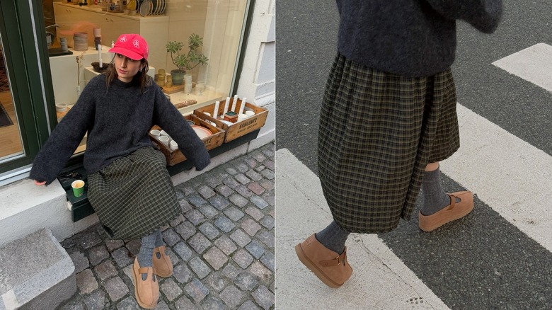 Influencer Poppy Almond shares photos of an outfit she styled with clogs