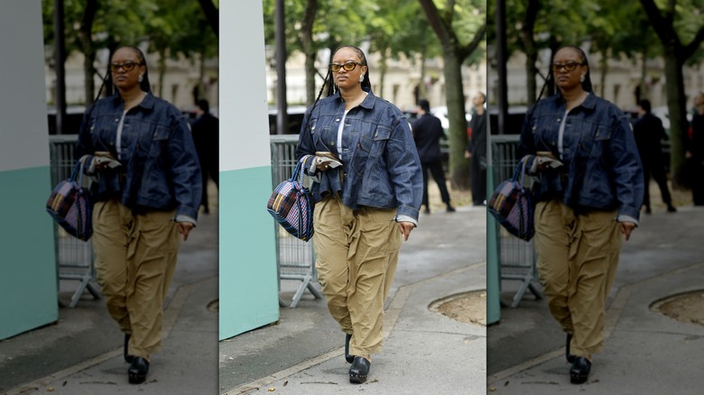 A guest attends Paris Fashion Week
