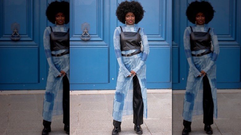 How To Style The Dresses Over Pants Trend Without Feeling Ridiculous