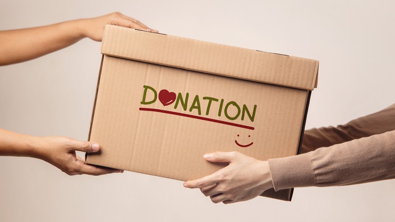 A donation box