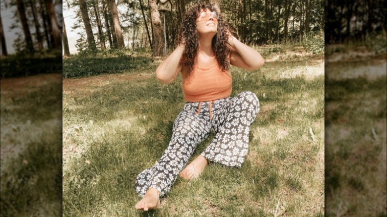 Lauren Mayble flared 70s pants