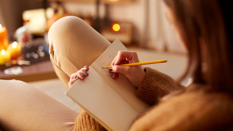 woman journaling