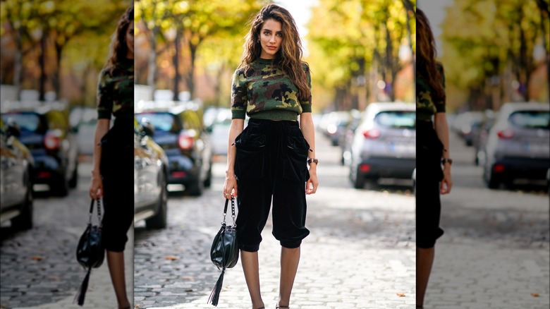 A woman in camo 