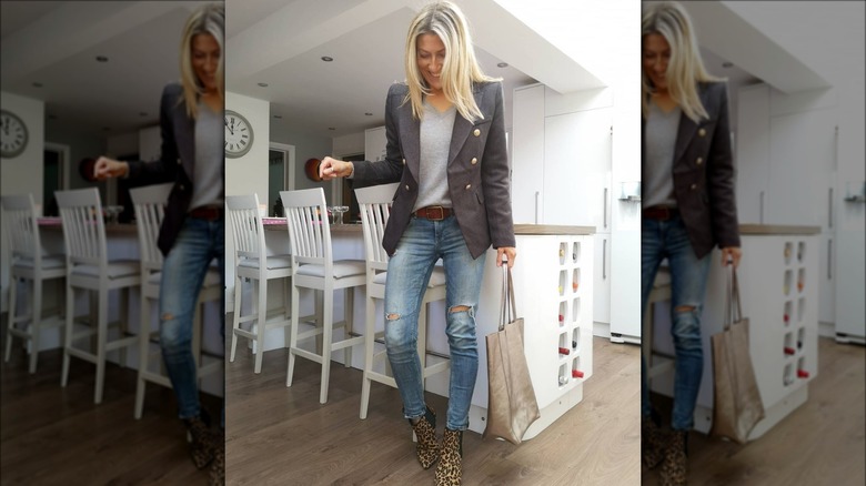 Woman with a tote bag