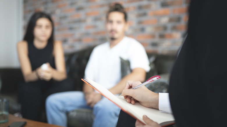 Couple attending relationship counseling