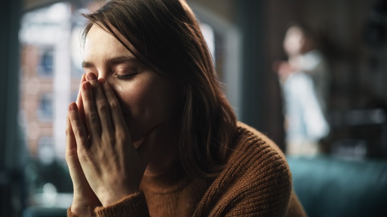 Woman crying