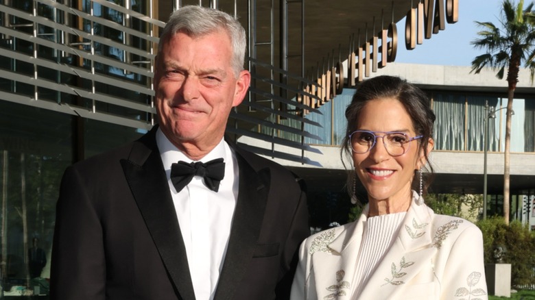 Tony Ressler and Jami Gertz posing together at the Los Angeles County Museum of Art's opening gala in 2026