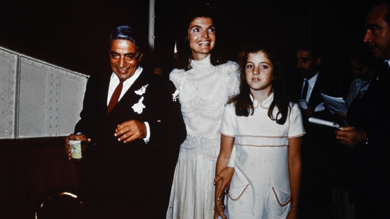 Jacqueline Kennedy with Aristotle Onassis and Caroline Kennedy