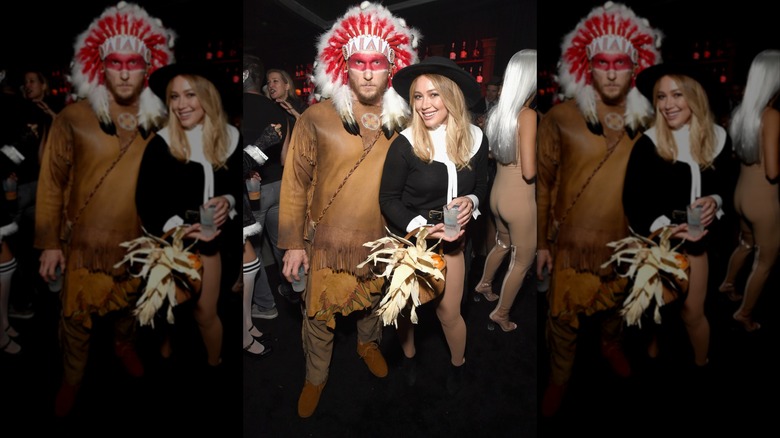 Hilary Duff (R) and Jason Walsh attend the Casamigos Halloween Party at a private residence on October 28, 2016 in Beverly Hills, California