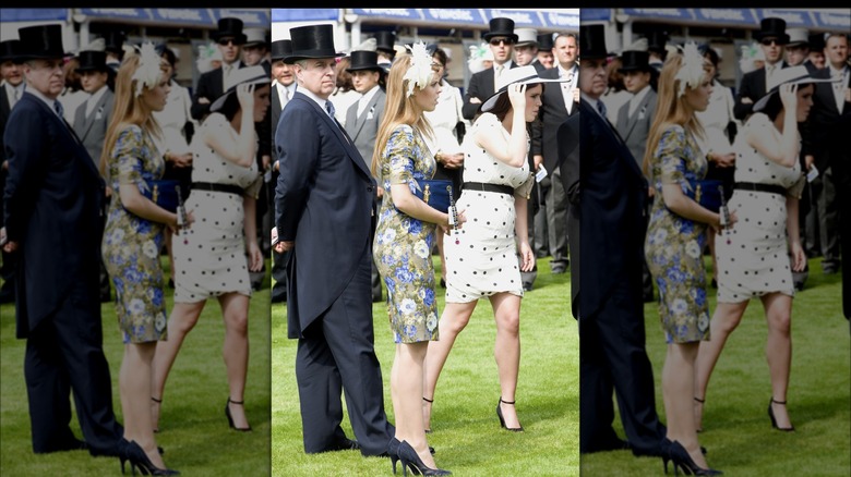 Princess Beatrice and Prince Eugenie attending The Epsom Derby Meeting at Epsom Downs Racecourse in Surrey