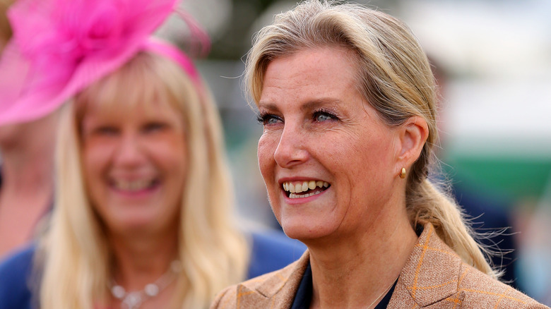 Sophie, Duchess of Edinburgh, walking outside near people