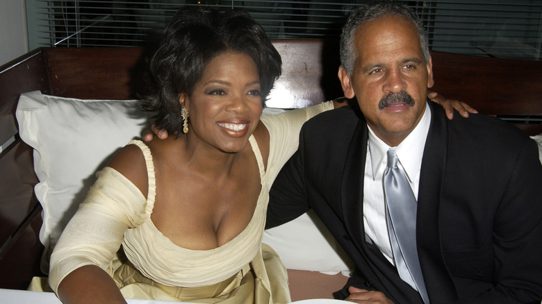 An undated photo of Oprah Winfrey and Stedman Graham