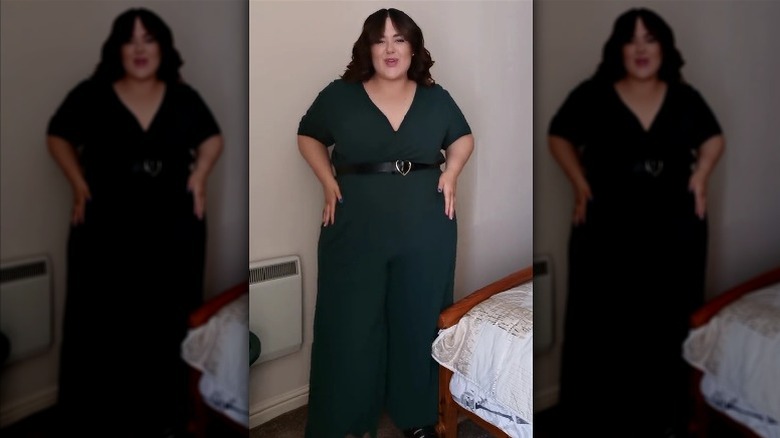Woman in jumpsuit