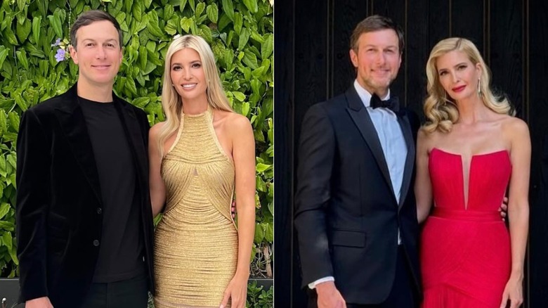 Two photos on Instagram of Ivanka Trump standing with Jared Kushner