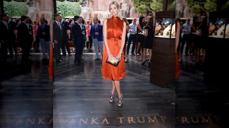 Ivanka Trump in an orange dress in Las Vegas