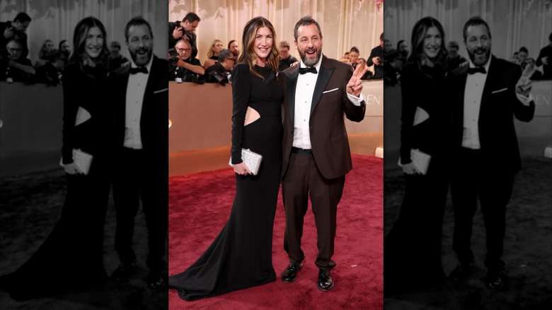 Jackie Sandler and Adam Sandler at the 83rd Golden Globes in 2026