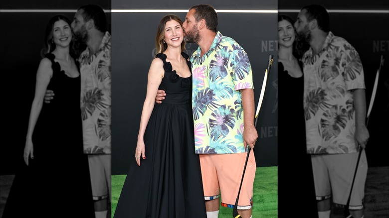 Jackie and Adam Sandler at the "Happy Gilmore 2" premiere in 2025