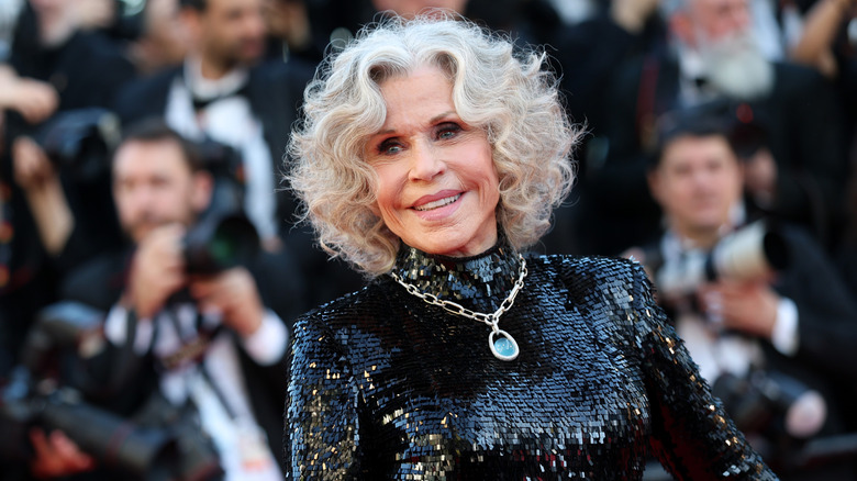 Jane Fonda smiles on the red carpet in 2026