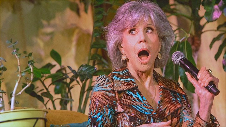 Jane Fonda looking surprised