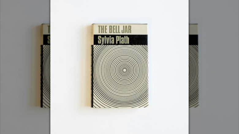 A black and white copy of "The Bell Jar" on a white background