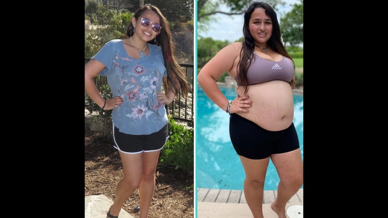 Jazz Jennings posts before and after photos of her weight gain