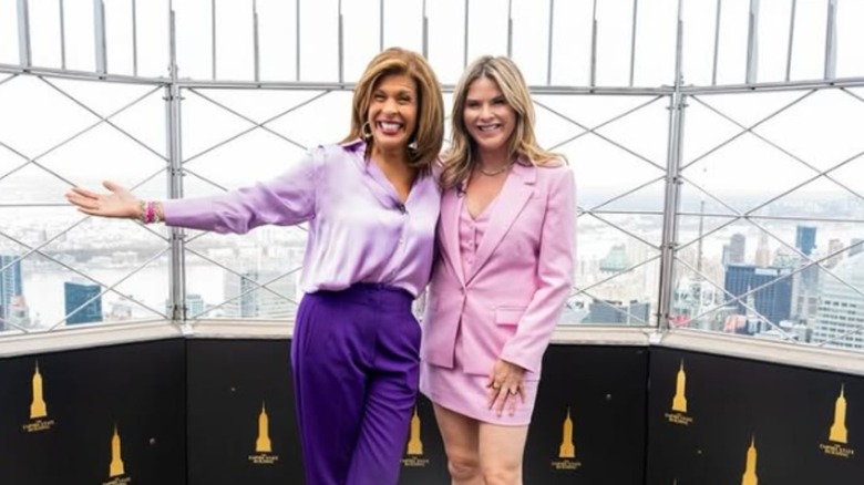 Jenna Bush Hager poses with friend and former "Today" co-host Hoda Kotb