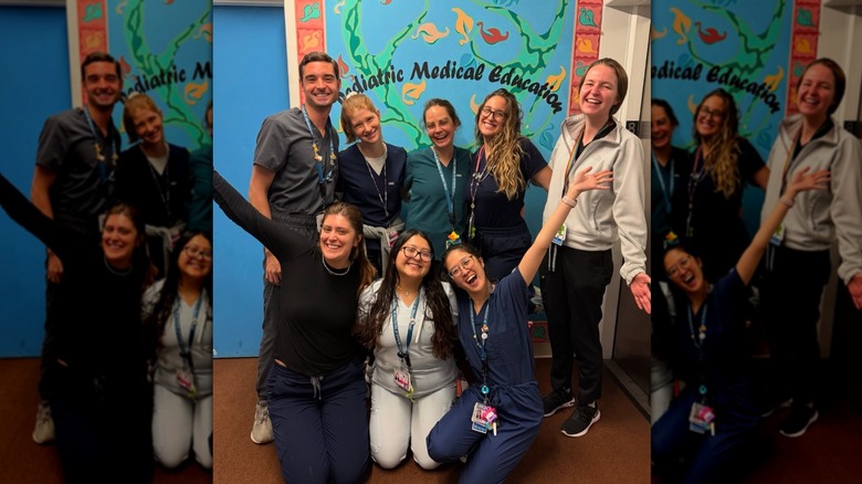 Dr. Jenn Gates shared a photo of her and fellow residents of the Mount Sinai Kravis Children's Hospital in New York City