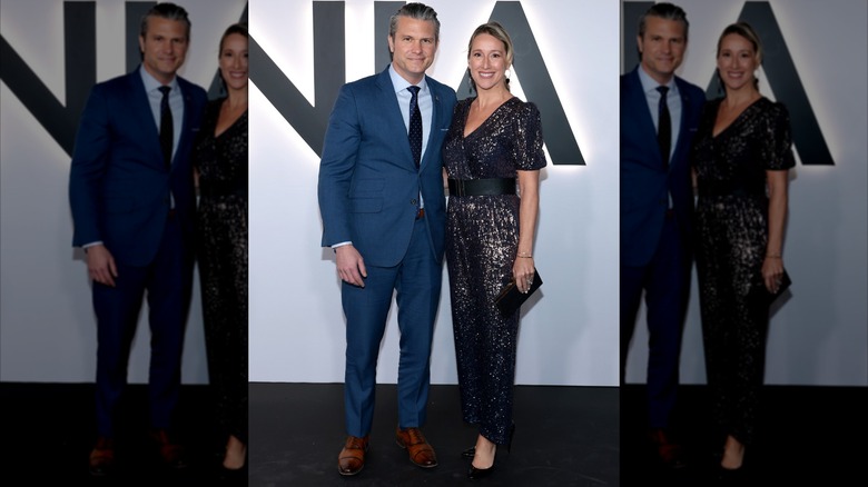 Pete and Jennifer Hegseth at the Melania premiere
