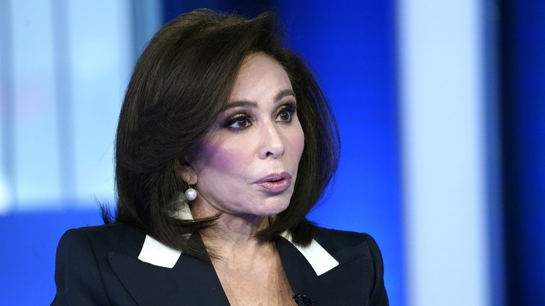 Judge Jeanine Pirro speaking on a TV show