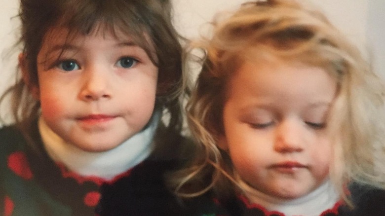 Julia Garner with her sister when they were children