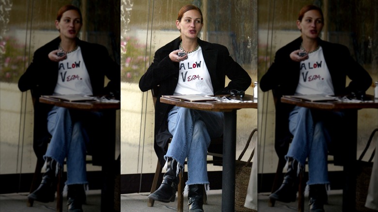 Julia Roberts in a "A Low Vera" T-Shirt in 2002