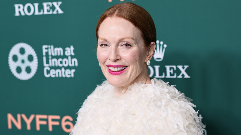 Julianne Moore smiles on the red carpet in 2026