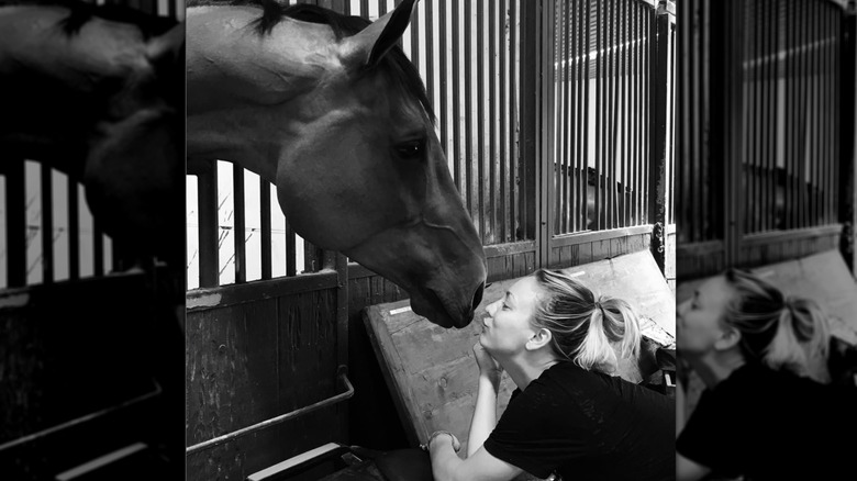 Kaley Cuoco and her horse