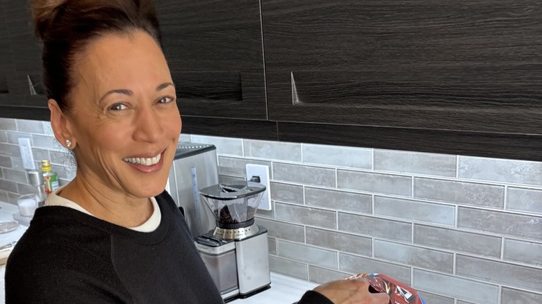 Kamala Harris at home for Oscars watch party