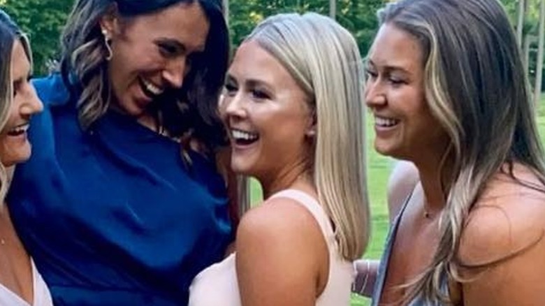 Karoline Leavitt with heavy highlighter on her face