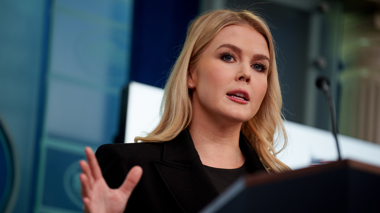 White House Press Secretary Karoline Leavitt speaks