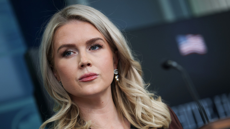 Karoline Leavitt in a press briefing in 2025