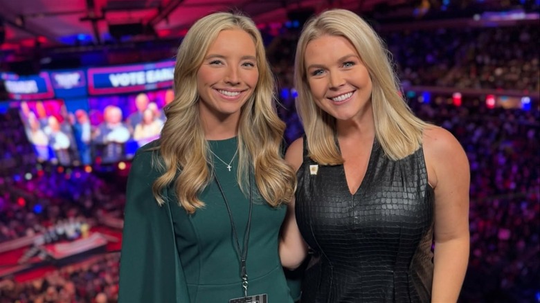 Karoline Leavitt posing with Sonny Joy Nelson