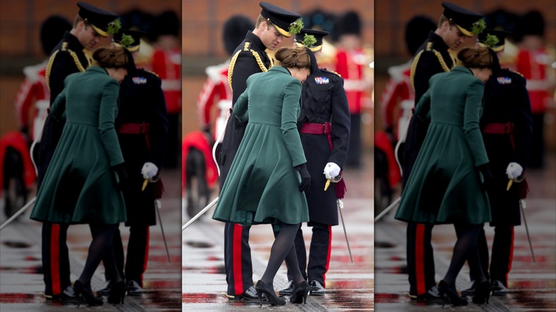 Kate Middleton's shoe stuck in a grate