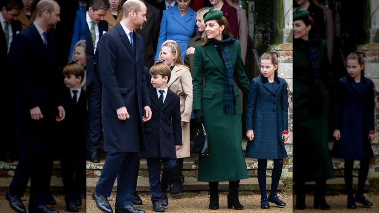 Prince William and Kate Middleton with their kids