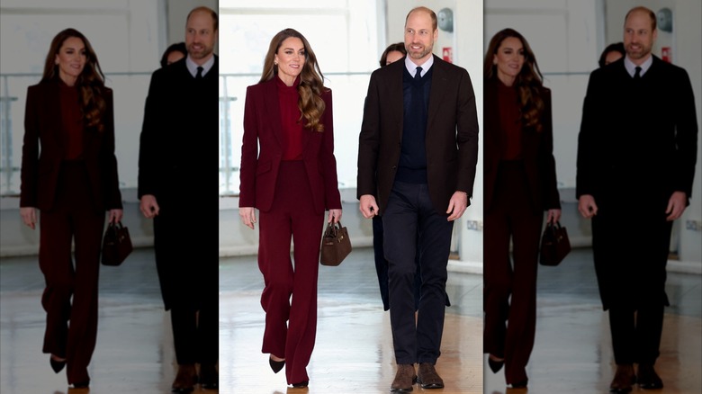 Kate Middleton and Prince William at a hospital