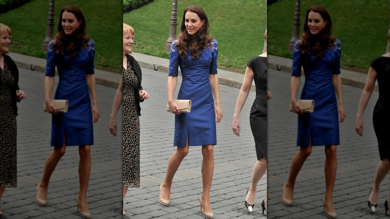 Kate Middleton in a blue dress