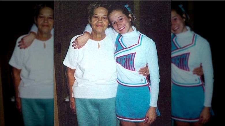 A young Kellie Pickler with her grandmother