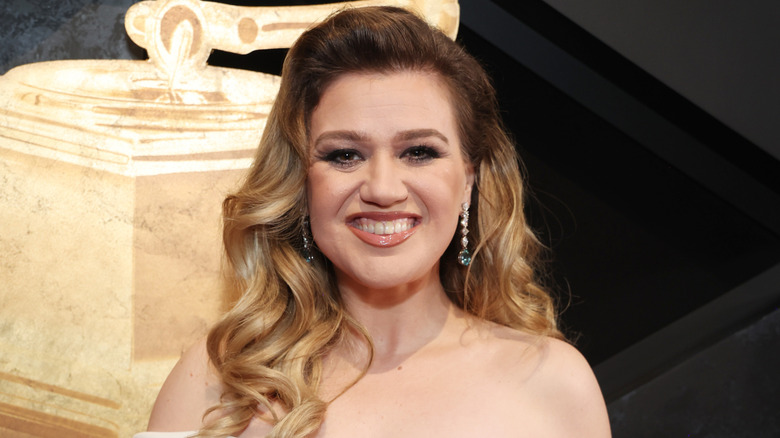 Kelly Clarkson smiles on the red carpet in 2024