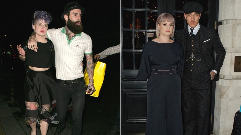 Split image of Kelly Osbourne pictured with Ricki Hall and Jimmy Q