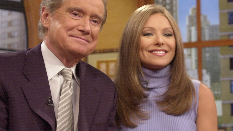 Kelly Ripa on the set of Live! With Regis and Kelly
