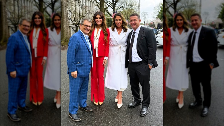 Kimberly Guilfoyle posing with three other people on a city street
